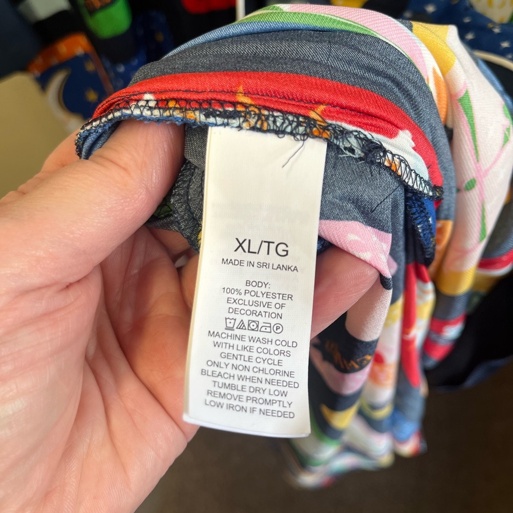 kate spade navy button-up with colorful tarot motif nightgown XL - Picture 12 of 14